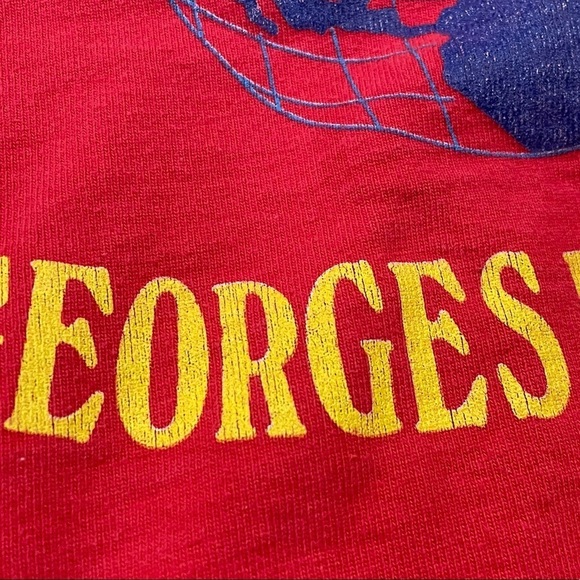 Vintage Georges Marciano Red Fashion 1980s Crewneck Jumper Sweatshirt - Picture 3 of 6